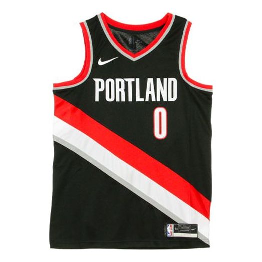 Nike NBA Basketball Jersey/Vest Jersey SW Fan Edition Blazers Lillard 0 Black CW3680-010