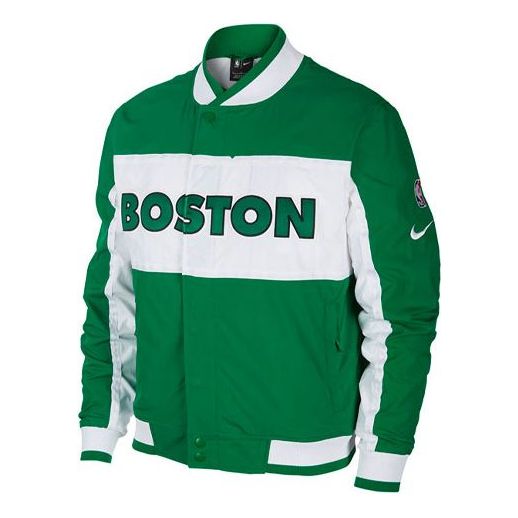 Nike NBA Boston Celtics Basketball Colorblock Sports Cardigan Jacket Green AQ8128-312