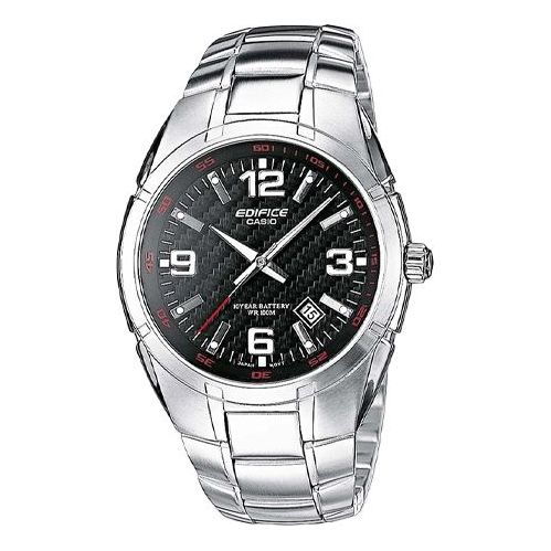CASIO Quartz EDIFICE Stainless Steel Strap Mens Silver Analog EF-125D-1AV