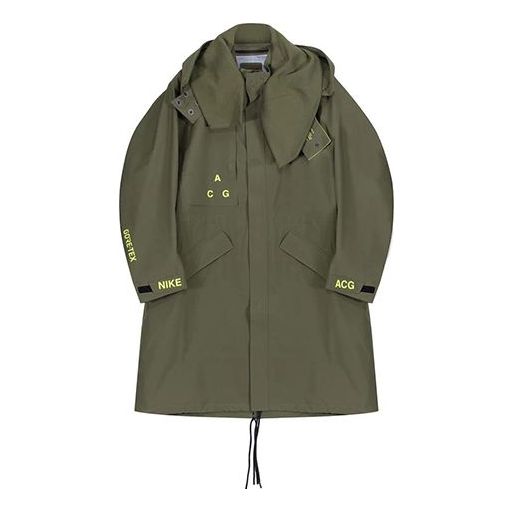Nike LAB ACG GORE-TEX Hooded Coat 'Olive Canvas Volt Glow' AQ3516-395