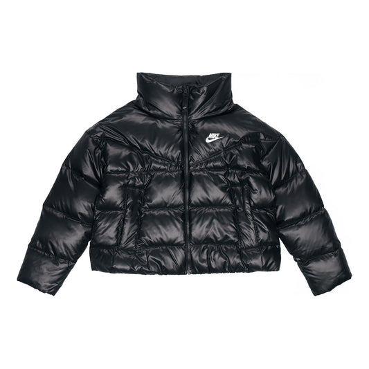 (WMNS) Nike Solid Color Straight Long Sleeves With Down Feather Jacket Black DH4080-010