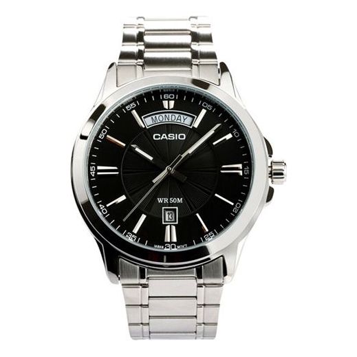 CASIO Waterproof Stainless Steel Men Mens Black Analog MTP-1381D-1A