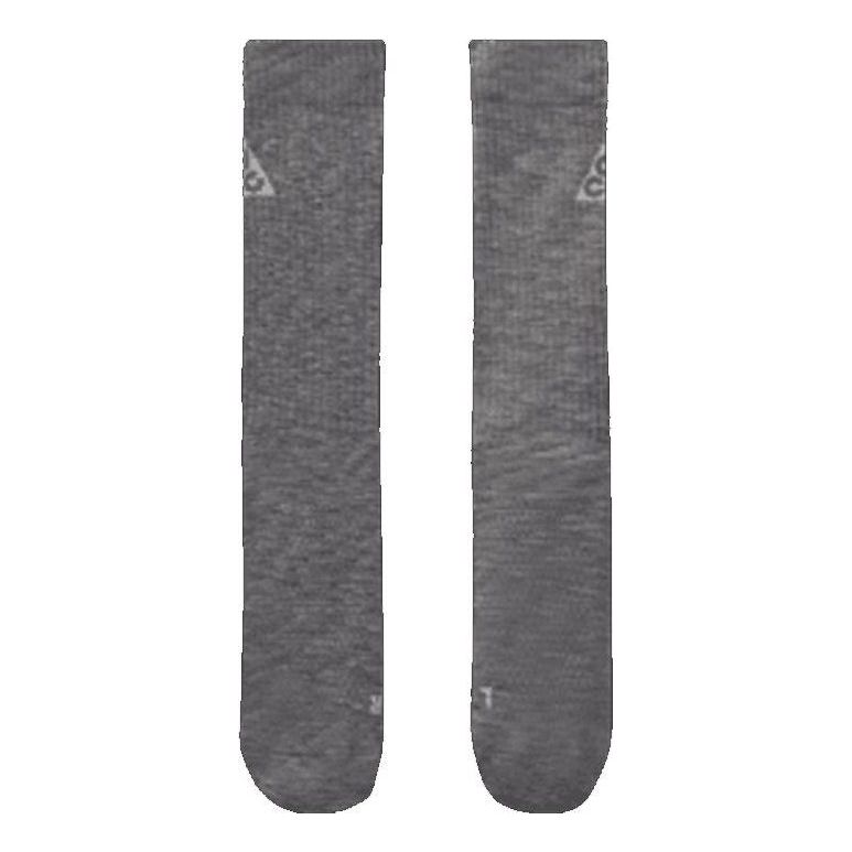Nike SS22 ACG Solid Color Logo Casual Breathable Sports Socks One Pair Gray DA2599-065