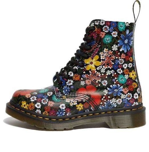 (WMNS) Dr. Martens 1460 Pascal Floral Lace Up Boots Black 26113102