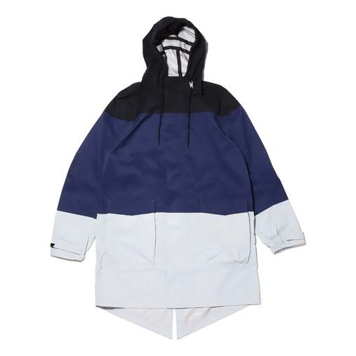 Men's Nike Lab Colorblock Sports Hooded Windbreaker Jacket Multicolor 'Black Navy Grey' CD6391-010