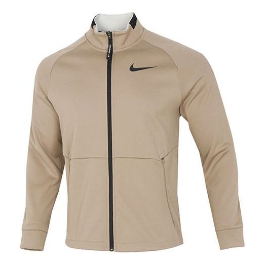 Nike Full-length zipper Cardigan Long Sleeves Training Jacket Khaki DM5941-247