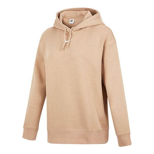 (WMNS) Nike Athleisure Casual Sports Pullover Fleece Hoodie Yellow DJ7669-200