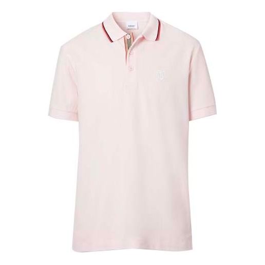 Men's Burberry SS21 Pattern Polo Shirt Pink 80375951