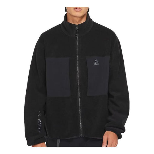 Nike x ACG Polartec Wolf Tree Fleece Solid Color Zipper Jacket Black CV0652-010
