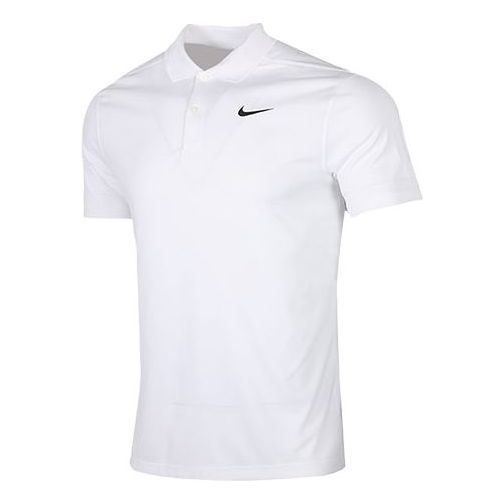 Nike Dri-fit Victory Logo Quick Dry Breathable Sports Short Sleeve Polo Shirt White BV0355-100