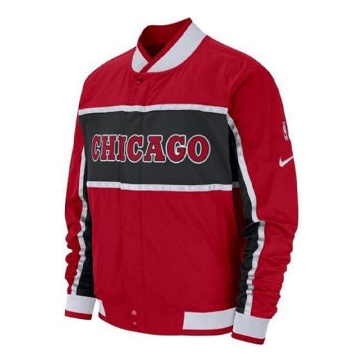 Nike NBA MENS Chicago Bulls Basketball Courtside Jacket Red AJ9148-657