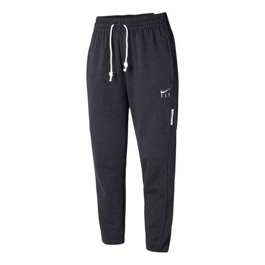 (WMNS) Nike Swoosh Fly Standard Issue Embroidery Logo Sports Trousers Black DA6466-010