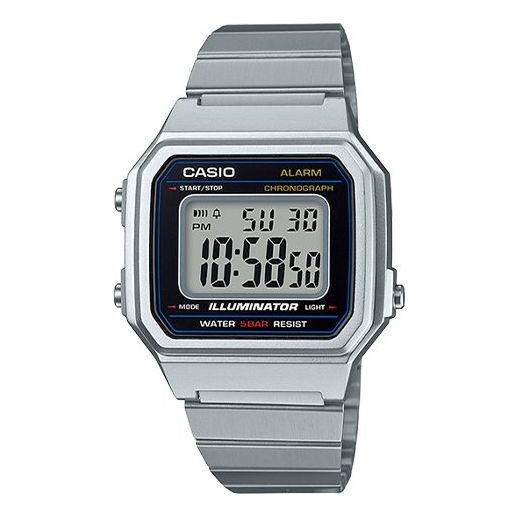 CASIO STANDARD Vintage Classical Silver Mens White Digital B650WD-1A