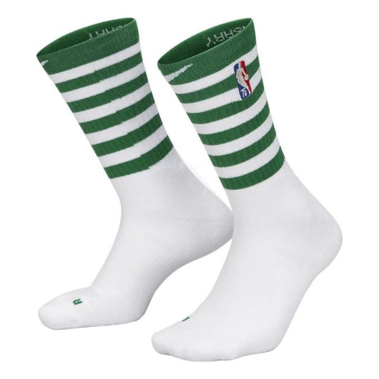 Nike Boston Celtics Stripe Logo Athleisure Casual Sports Socks Couple Style One Pair White DA4952-100