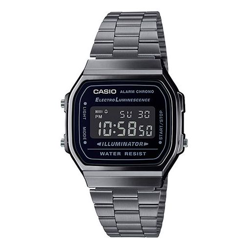 CASIO Stainless Steel Strap Mens Silver Digital A168WGG-1B