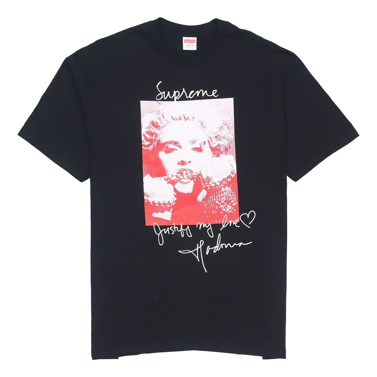 Supreme FW18 Madonna Tee Black Character Avatar Printing Short Sleeve Unisex SUP-FW18-002