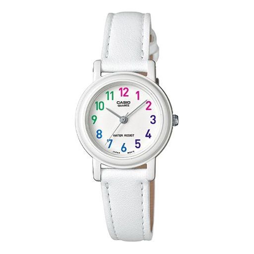 CASIO Classic Fashion Elegant Minimalistic Macaron Waterproof Retro Quartz Leather Strap Watch White Analog LQ-139L-7BJH