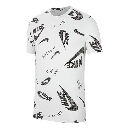 Nike Sportswear Full Logo Short Sleeve 'White' CU9084-100