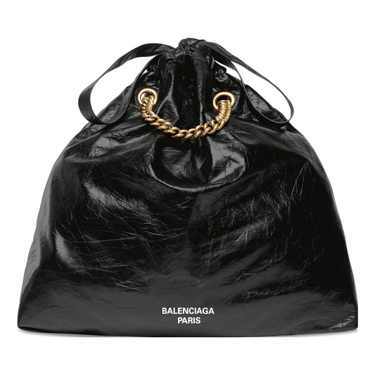 (WMNS) Balenciaga Crush Medium Tote Bag 'Black' 742941210IT1000