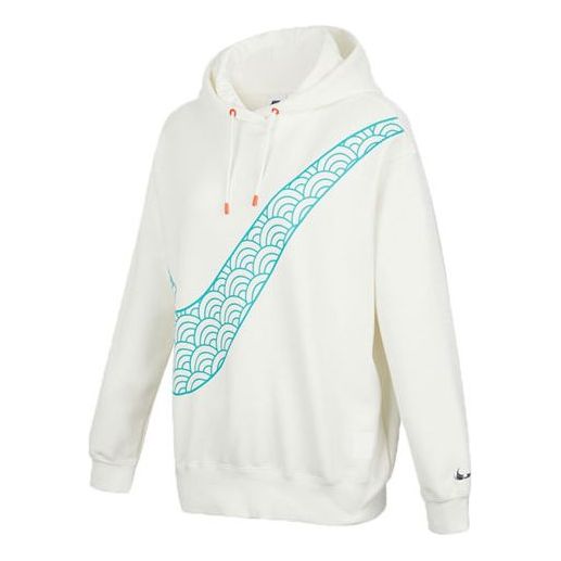 (WMNS) Nike CNY New Year's Edition Hoodie Fleece Loose Knit Sports White DQ5368-133