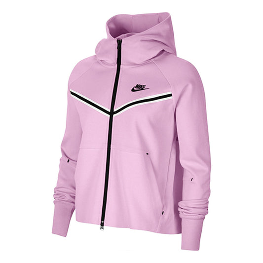 (WMNS) Nike Sportswear TCH FLC WR Hoodie FZ BEYOND 'PINK' CW4299-680