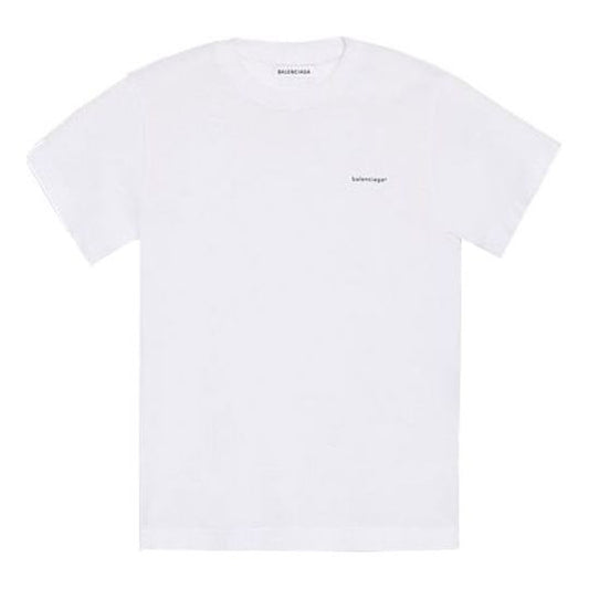 Balenciaga Small Alphabet logo Loose Short Sleeve White 556104TYK289000