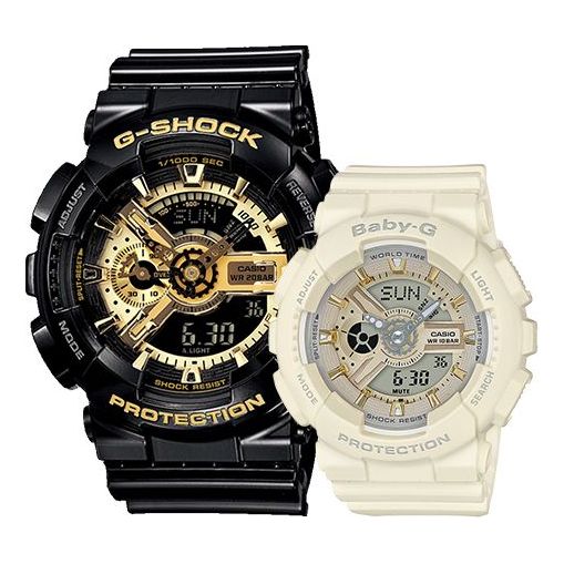 CASIO Baby-G 'Black & White' GA-110GB-1APR+BA-110GA-7A2PR