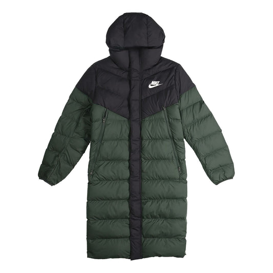 Nike Sportswear Windrunner Down Fill Long hooded down Jacket Green AA8854-045