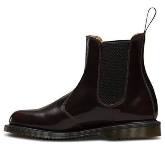 (WMNS) Dr.Martens Flora Smooth Leather Chelsea Boots 'Cherry Red' 14650601