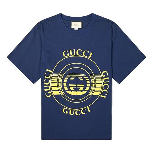 Gucci Record Printed Oversized For Men Navy 616036-XJCSQ-4535