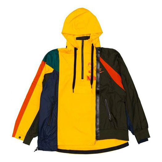 (WMNS) Nike x sacai Double-Zip Jacket 'University Gold Sequoia' CD6297-739