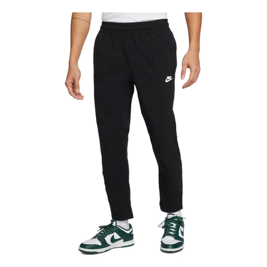 Men's Nike Woven Solid Color Small Label Lacing Casual Sports Pants/Trousers/Joggers Black DN4447-010