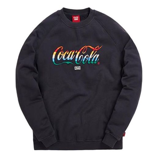 KITH x Coca Cola Crossover Rainbow Alphabet Logo Embroidered Pullover Unisex Black KH2525-100
