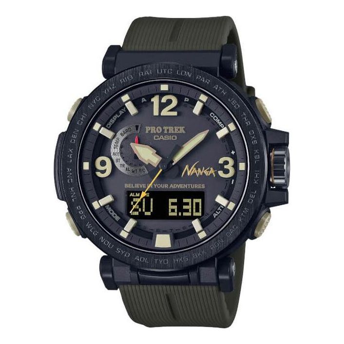 Casio Pro Trek NANGA Quartz Analog Watch 'Black Olive Green' PRW-6630NA-1A3JR