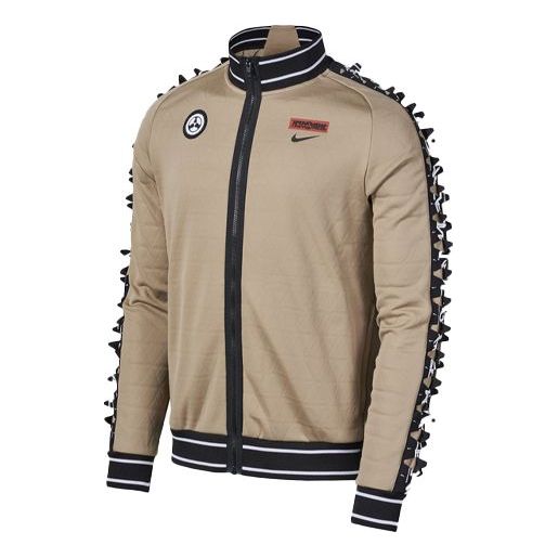 Men's Nike x ACRONYM Crossover Contrasting Colors Sleeve Stand Collar Woven Sports Jacket Asia Edition Khaki CZ4673-247