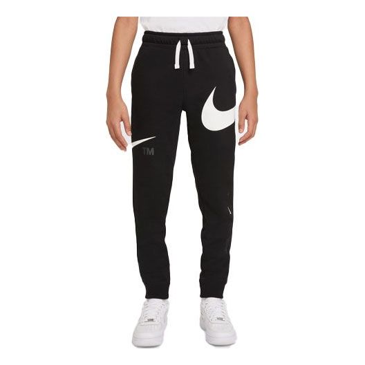 (GS) Nike Large Logo Printing Knit Sports Pants/Trousers/Joggers Boy Black DD8721-010