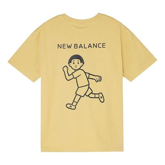 (WMNS) New Balance x Noritake Crossover Funny Pattern Round Neck Short Sleeve Yellow AWT02379-YL