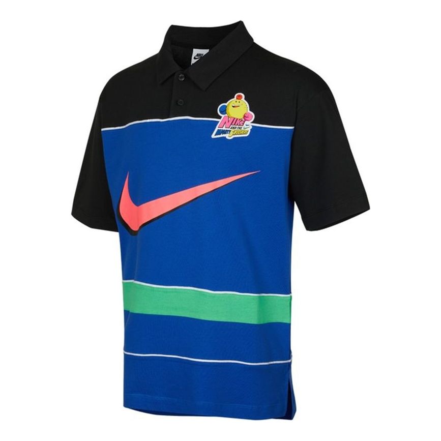 Nike Sportswear Contrasting Colors Athleisure Casual Sports Short Sleeve Polo Shirt Blue DM7918-480