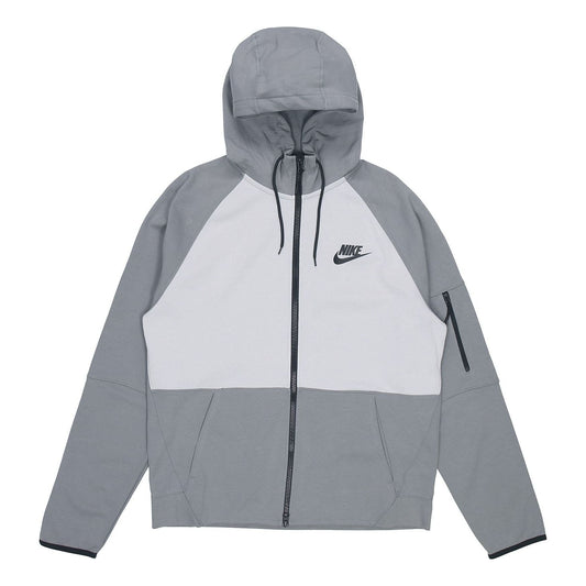 Men's Nike Tech-Pack Zipper Drawstring Hood Casual Jacket Gray DD5285-077