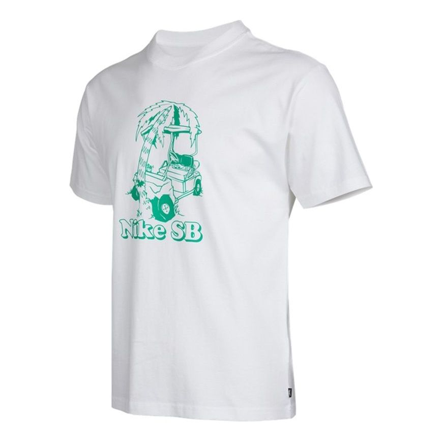 Nike SB Skateboard Sports Printing Loose Knit Short Sleeve White DD1309-100