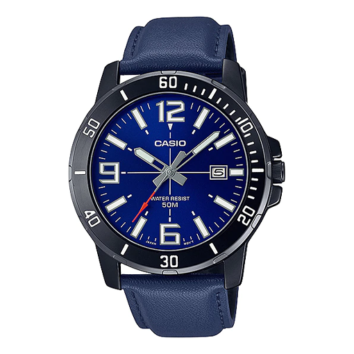 Casio Dress Classic Analog Watch 'Metallic Blue' MTP-VD01BL-2BV
