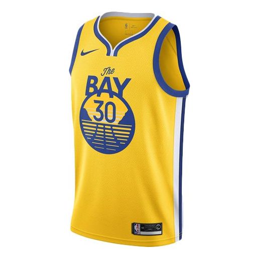 Nike NBA Swingman Jersey SW golden state warriors stephen curry Yellow AT9799-731