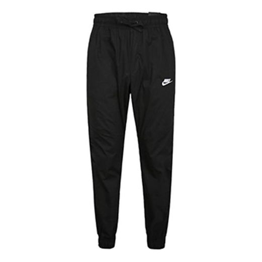 Nike Sportswear Solid Color Sports Woven Long Pants Black 928001-010