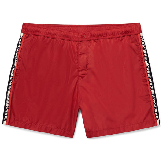 Moncler Red Tape Logo Swimshorts