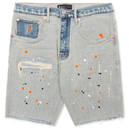 Slim Leg Short - Light Indigo Reverse Repair