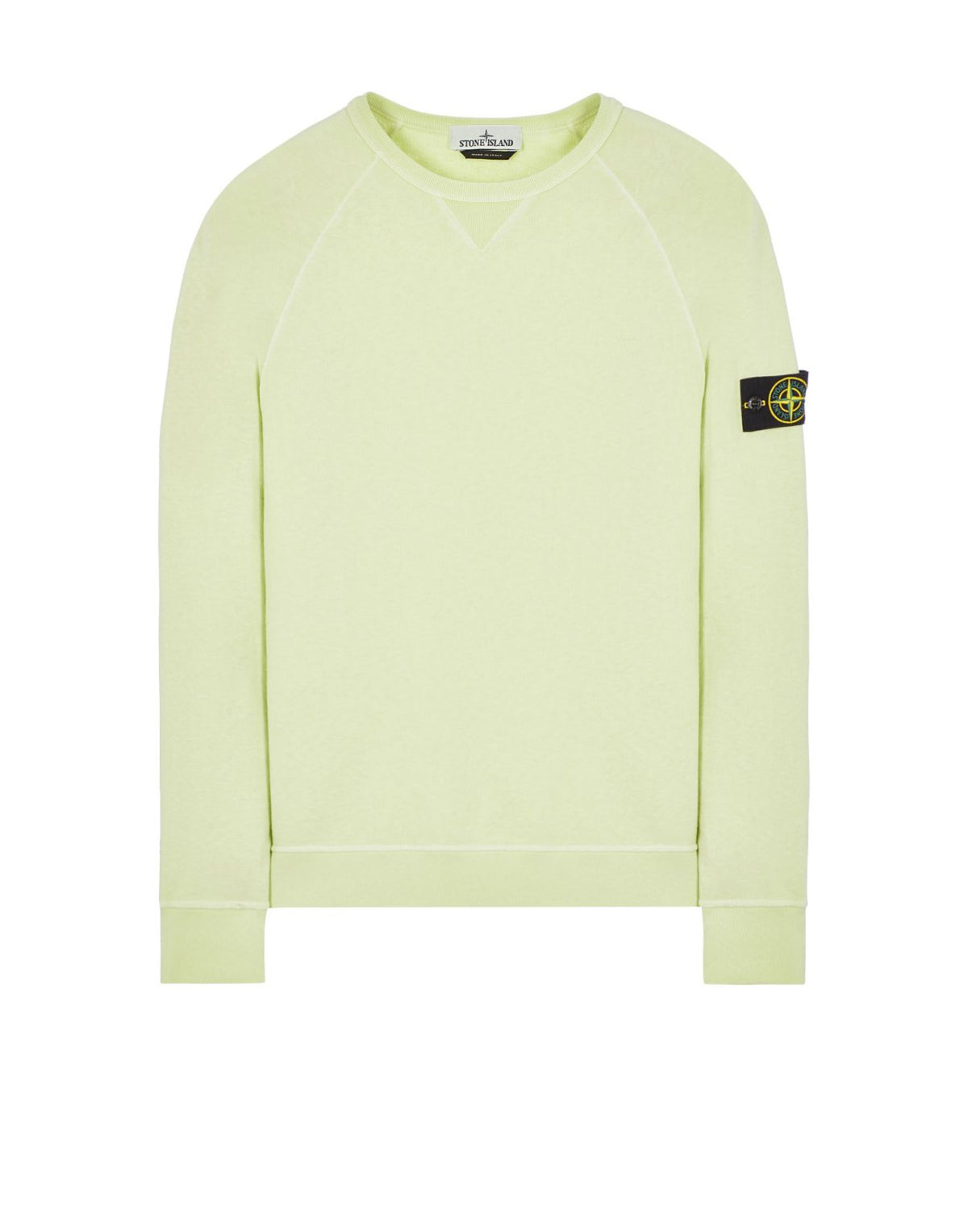 Stone Island 66360 Garment Dyed Sweatshirt In Light Green