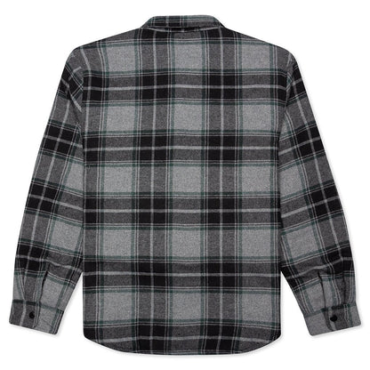 Max Plaid Quilted Shirt - Grey