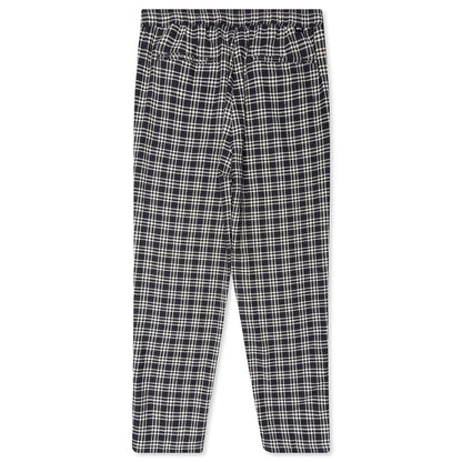 Plaid Linen Bryan Pant - Navy