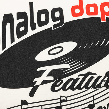 Feature x Analog Dope Spin Vinyl Tee - Cannoli Cream